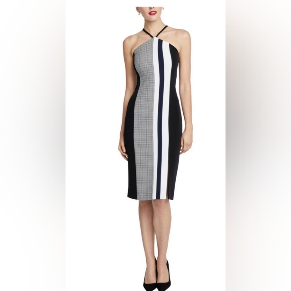 New Rachel Roy Colorblocked Sleeveless Midi Dress